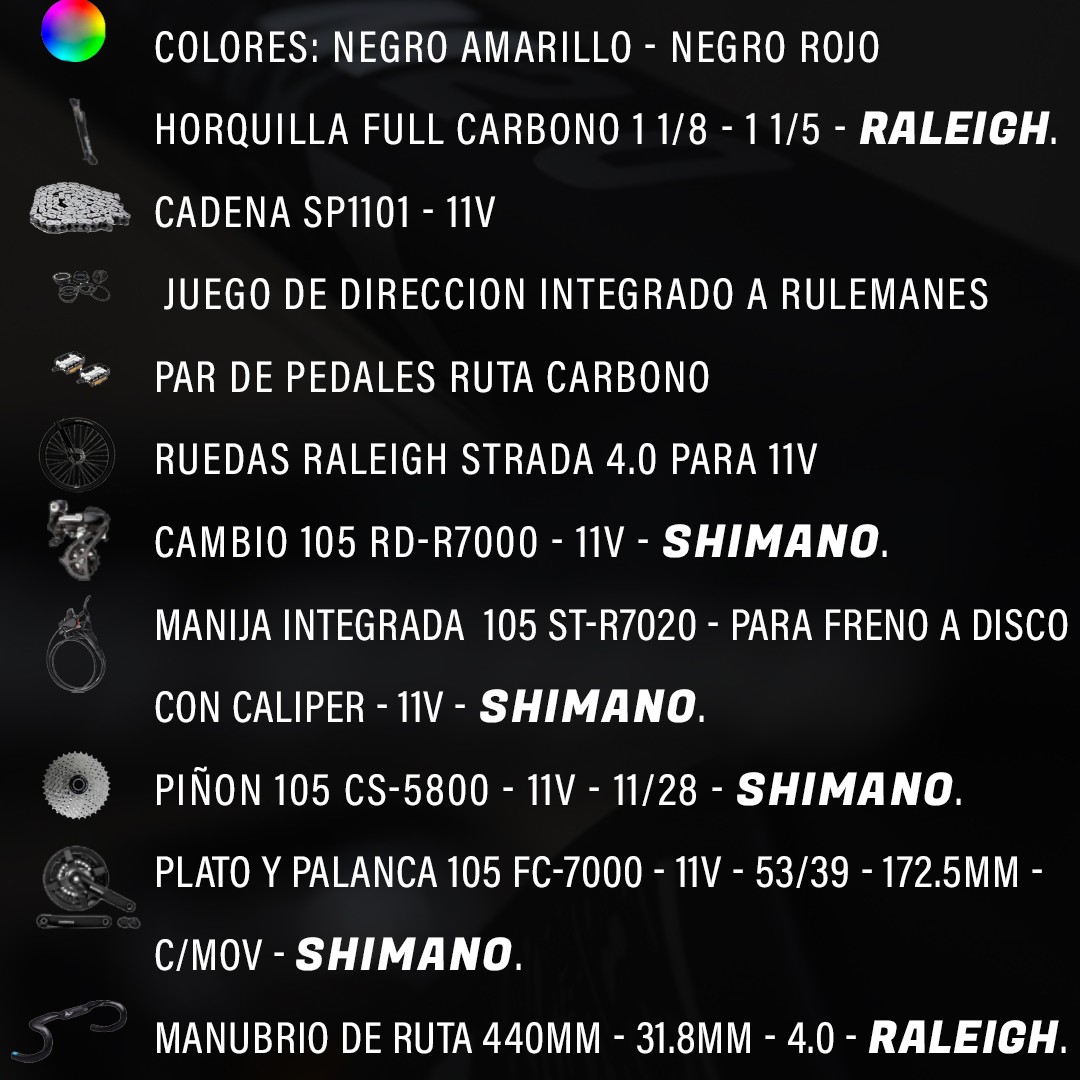 raleigh-strada-40-54cm-negra-con-rojo